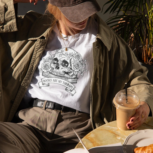 Books Are My Therapy Tee